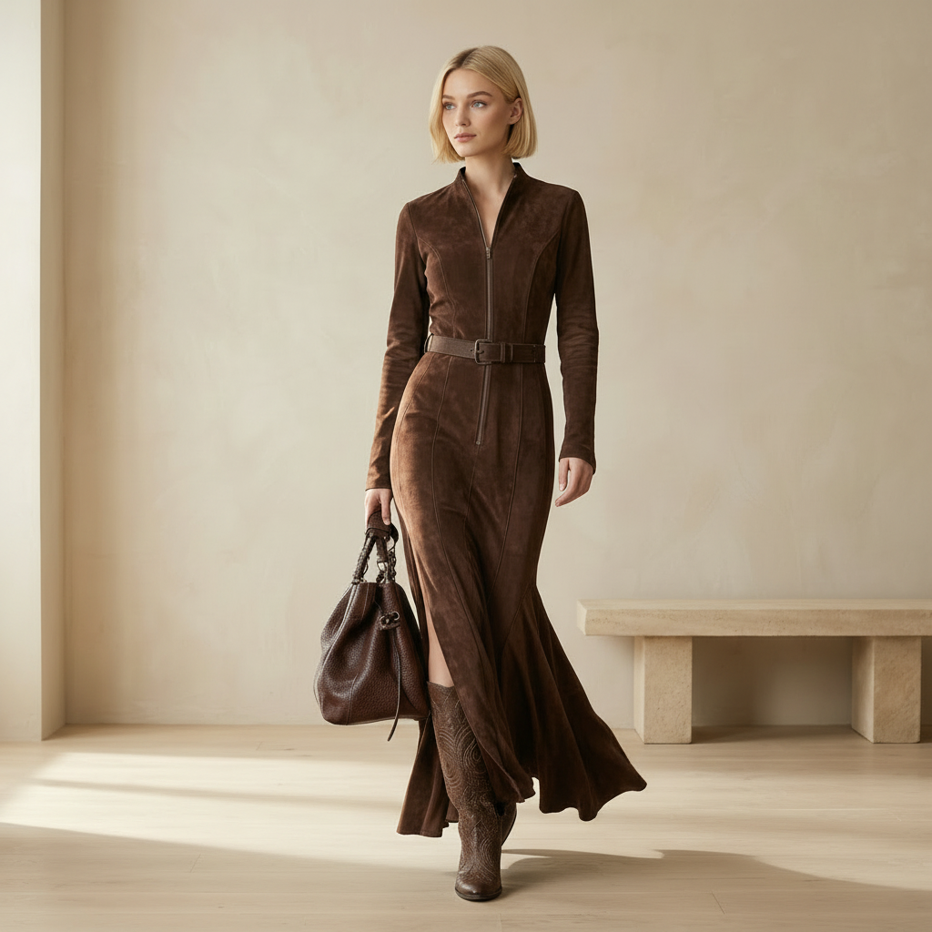 Alessia™ | Langes Wildläderklänning - Slut på kollektionen 50 %