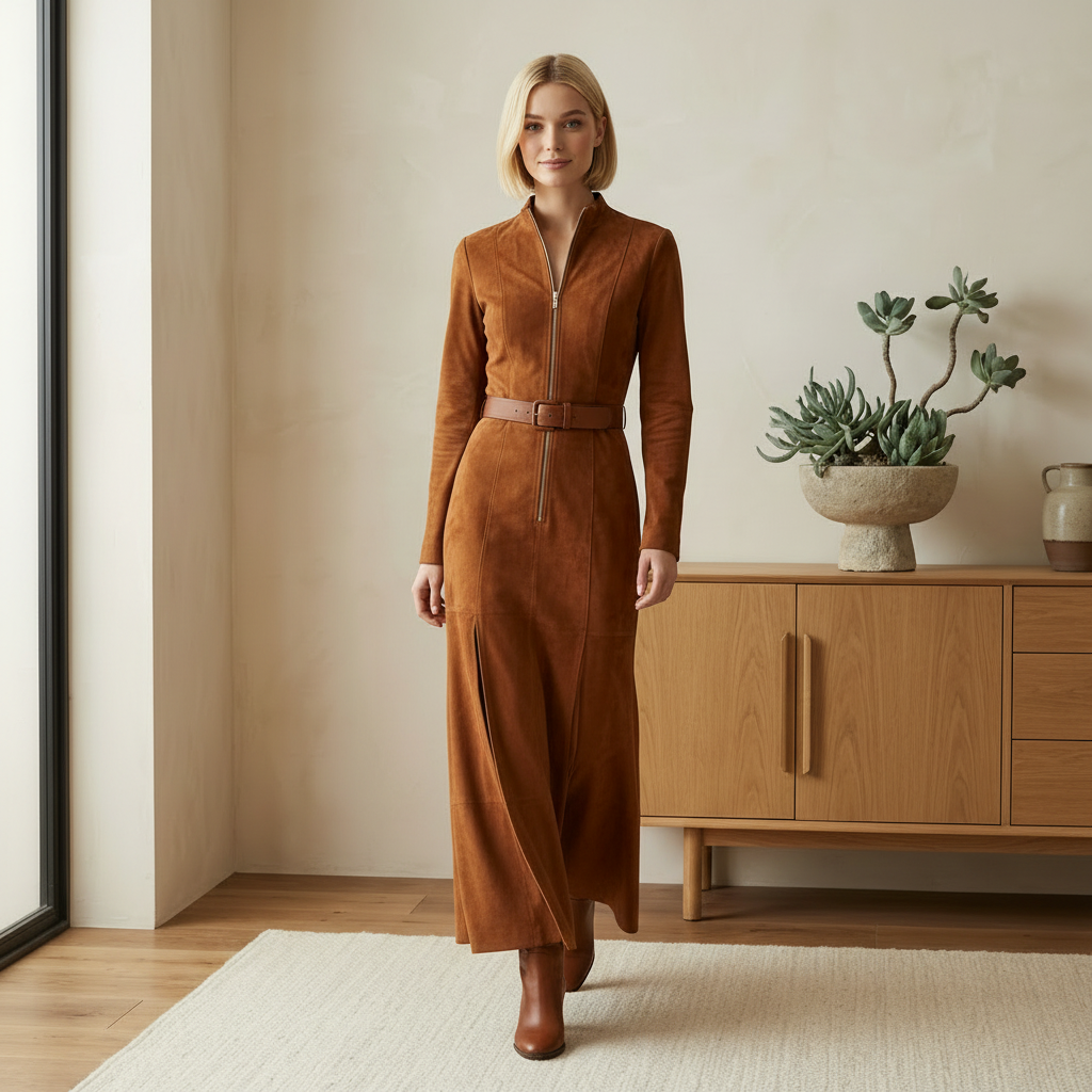 Alessia™ | Langes Wildläderklänning - Slut på kollektionen 50 %